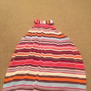 Halter neck blouse, red, blue, pink, orange
